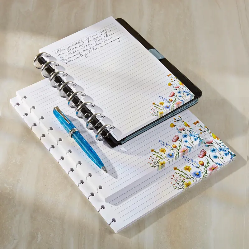 Circa Wildflowers Ruled Discbound Refill (50 Sheets) 1