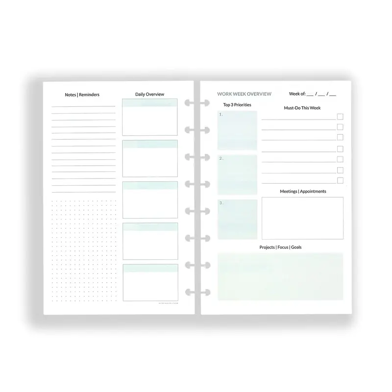 Circa Workweek Planner Refill 1