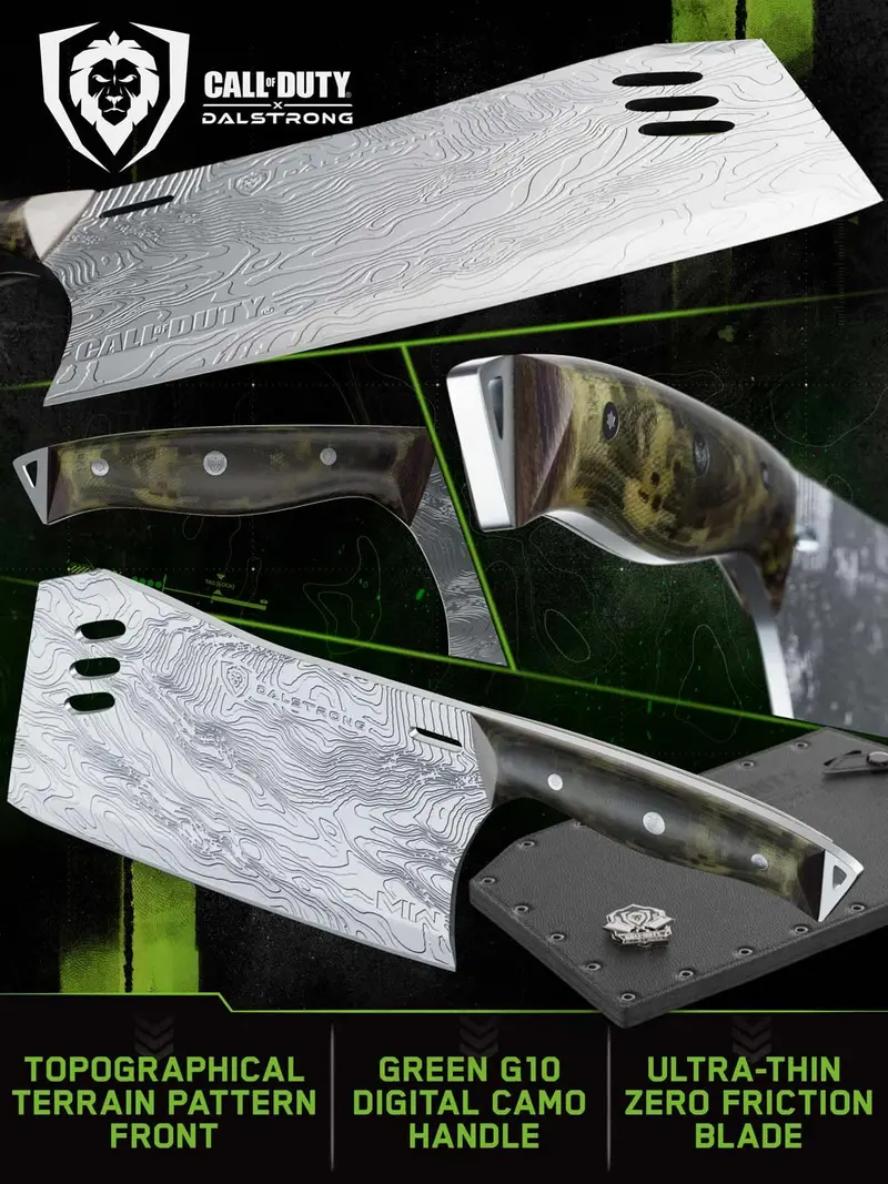Cleaver Knife With Stand | Obliterator | Call Of Duty © Edition | Exclusive Collector Set | Dalstrong © 2