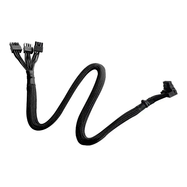 Cooler Master Atx3.0 12Vhpwr 650Mm Pci-E 5.0 Adapter Cable With Highly Flexible 90-Degree Cable And Supports 3X 8-Pin Connectors - Black Colour 1