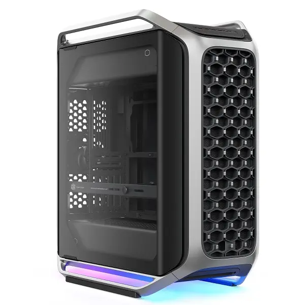 Cooler Master Cosmos Alpha Legendary Freeform 2.0 Eeb Mid-Tower Case With Tempered Glass Side Panel, Dual 200Mm Front And 1X Mobius Rear Non-Argb Pre-Installed Fans – Silver Colour 1