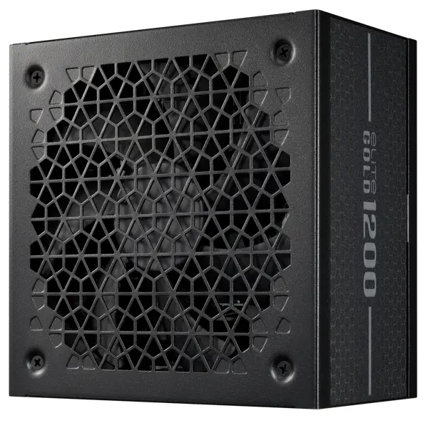 Cooler Master Elite Gold 1200W Atx 12V V3.1 80Plus Gold Certified Fully Modular Power Supply With Dual Eps Connectors, Supports Pcie Gen 5.1 Standards, Active Pfc And 135Mm Fdb Silent Fan – Black Colour 1