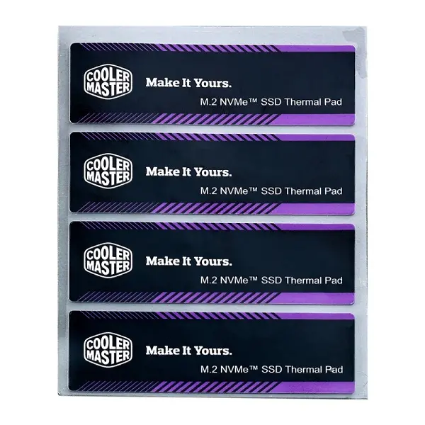 Cooler Master M.2 Nvme Solid State Drive Thermal Pads (60X18) Ultra-Thin 0.5Mm Design - 4Pcs Pack 1