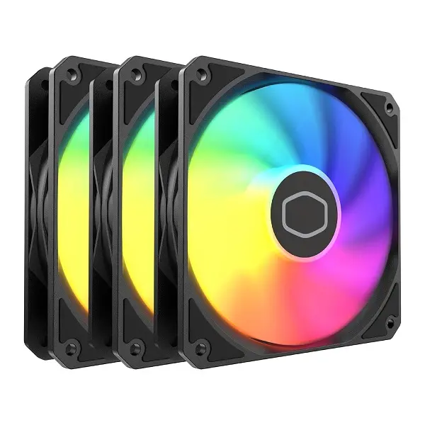 Cooler Master Masterfan 120 Lite A-Rgb Case Fan Set (3-Pack) With Vibrant A-Rgb Lighting, Reinforced Pbt Frame And Ideal For Minimalist Pc Builders – Black Colour 1