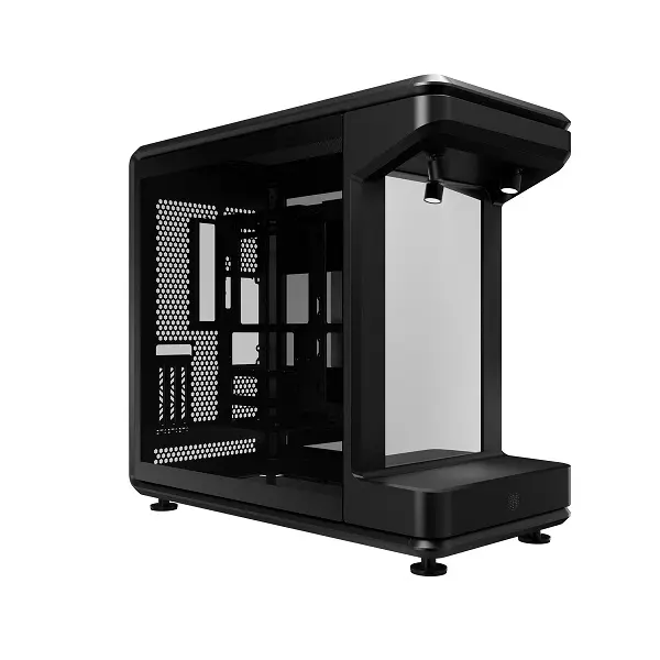 Cooler Master Masterframe 360° Stage Mirror Atx Case Open Display Design With 360° Mirrored View, Tempered Glass Side Panel And Vertical Gpu Ready – Black Colour 1