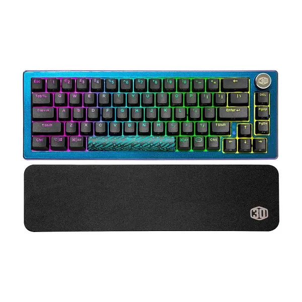 Cooler Master Mk721 30Th Anniversary Edition Wireless Mechnical Rgb Us Layout Gaming Keyboard - With Blue Switch Keys, Pbt Double-Shot Key Caps And 3 Different Mode Connections - Space Grey Colour 1