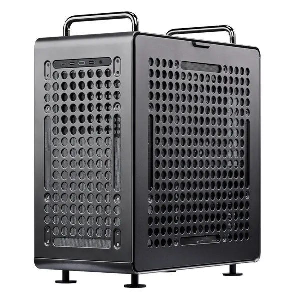 Cooler Master Qube 540 Atx Case With Tempered Glass Side Panel, 1X 120Mm (Rear) Black Fan Pre-Installed And Supporting Vertical / Horizontal Orientation And Itx To Full-Size E-Atx Motherboards (Up To 280Mm Wide) – Stardust Iron 1