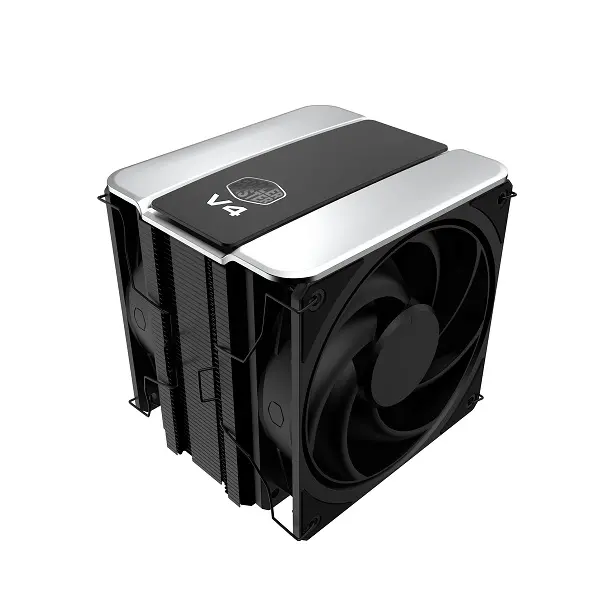 Cooler Master V4 Alpha 3Dhp Black Cpu Air Cooler With Conventional Two Heatpipe, 2X Pre-Installed Mobius 120Mm Ring Blade Fan And Latest Intel / Amd Sockets Compatible – Black Colour 1