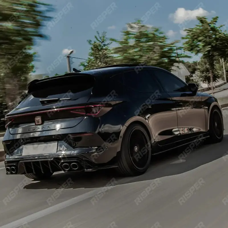 Cupra Leon 2020 On Rear Spoiler Cap In Gloss Black 2