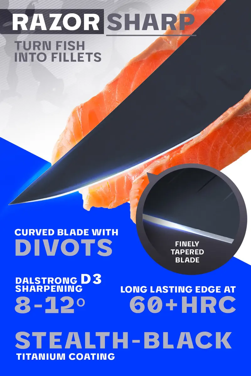 Curved Fillet Knife 6" | Delta Wolf Series | Dalstrong © 2