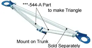 Cusco Type Os-T Rear Strut Bar 1992-2001 Mitsubishi Lancer Evolution I / Iii / Vi / V Iv / Ii 2