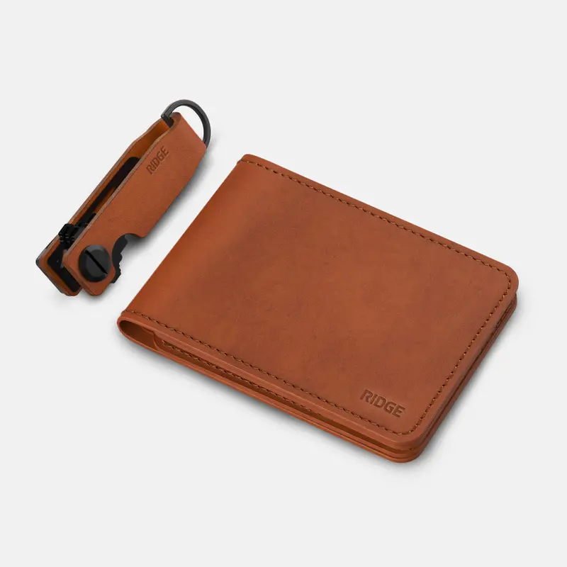 Daily Driver Kit - Billfold - Tobacco  Brown Leather 1
