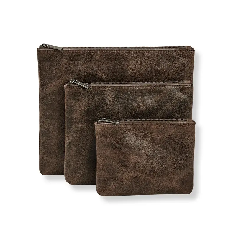 Dakota Leather Tech Pouches (Set Of 3) 1