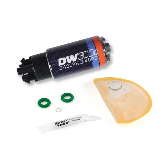 Deatschwerks 340Lph Dw300c Compact Fuel Pump W/ 2008-2018 Wrx/ 2008-2018 Sti Set Up Kit (W/ Mounting Clips) 1