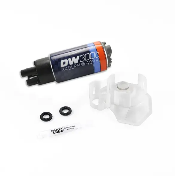 Deatschwerks 340Lph Dw300c Compact Fuel Pump W/Install Kit 08-15 Mitsubishi Evo X (W/O Clips) 1