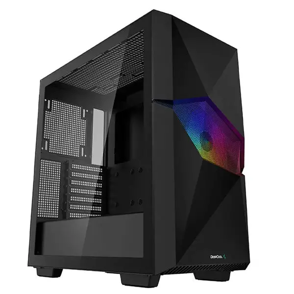 Deepcool Cyclops Atx Mid-Tower With 1X Front Cf120 120Mm Argb Fan- Black 1