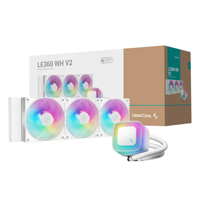 Deepcool Le360 V2 Argb 360Mm Aio Liquid Cooler - White 1