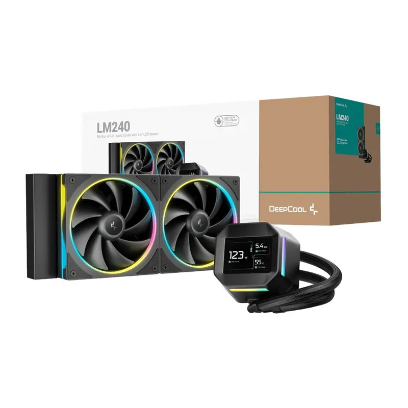 Deepcool Lm240 Argb 240Mm Aio Liquid Cooler - Black 1