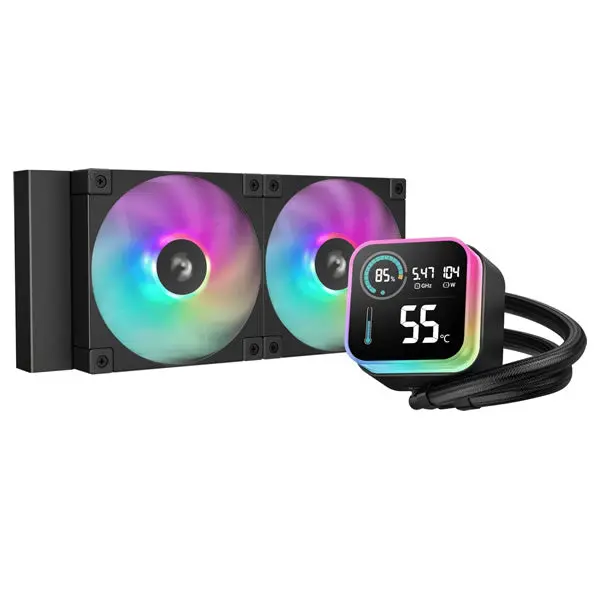 Deepcool Lq240 Argb Lcd 240Mm All-In-One Black Liquid Cpu Cooler 1