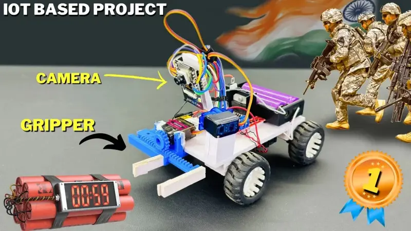 Detective Robot For Army | Iot Based Army Robot With Camera Using Wifi  | Best Science Project Kit 1