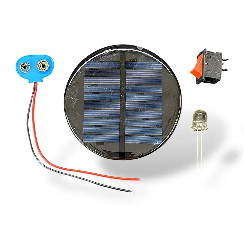 Diy 5V Round Solar Panel Kit For Science Projects | Renewable Energy Experiment Kit | Harish Projects 1