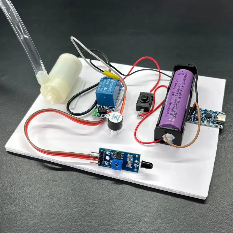 Diy Automatic Fire Extinguisher Using Fire Flame Sensor Without Arduino | Simple Diy Science Project For Students 1