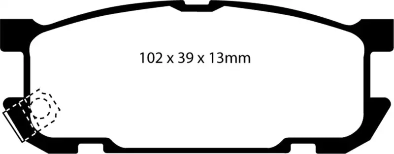 Ebc 01-03 Mazda Miata Mx5 1.8 (Sports Suspension) Redstuff Rear Brake Pads 2