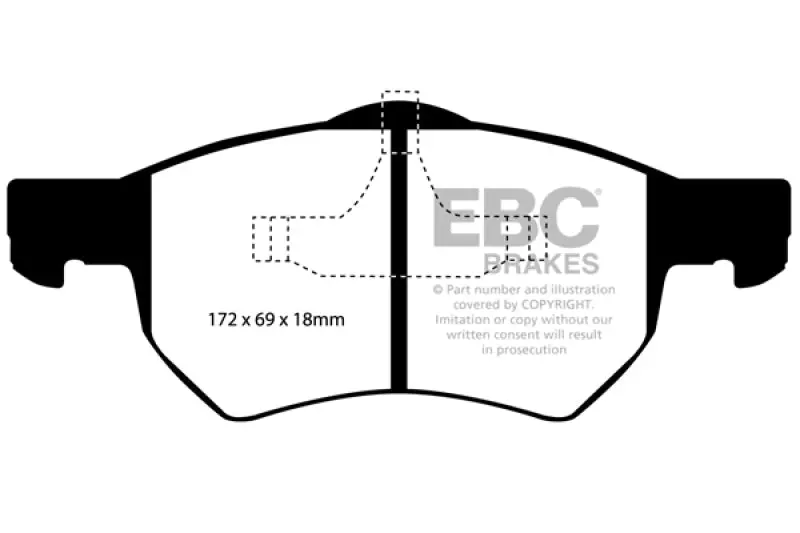 Ebc 02+ Chrysler Grand Voyager (European Made) Greenstuff Front Brake Pads 1