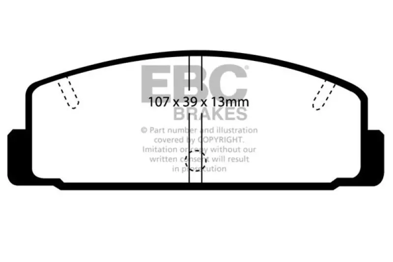 Ebc 03-04 Mazda Protege 2.0 Turbo (Mazdaspeed) Yellowstuff Rear Brake Pads 2