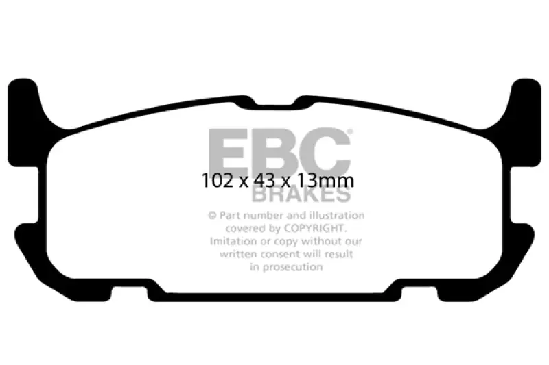 Ebc 04-05 Mazda Miata Mx5 1.8 (Sports Suspension) Greenstuff Rear Brake Pads 2