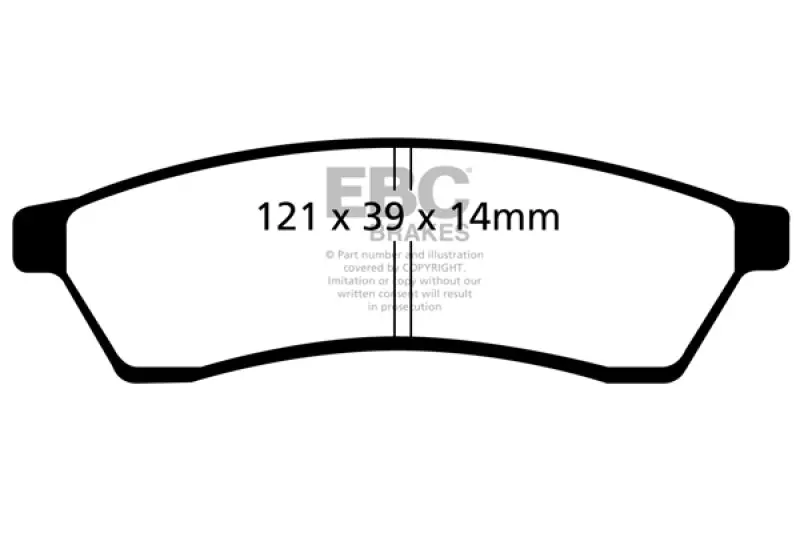 Ebc 04-06 Chevrolet Epica 2.5 Ultimax2 Rear Brake Pads 1