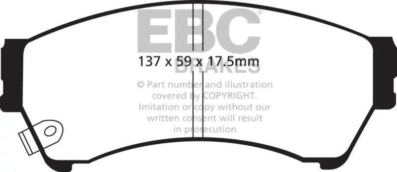 Ebc 06-09 Ford Fusion 2.3 Greenstuff Front Brake Pads 1