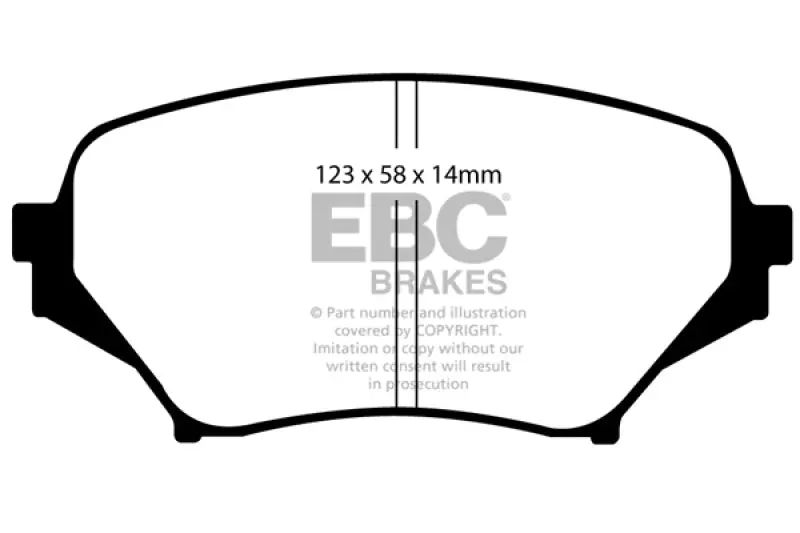 Ebc 06-15 Mazda Miata Mx5 2.0 Redstuff Front Brake Pads 1