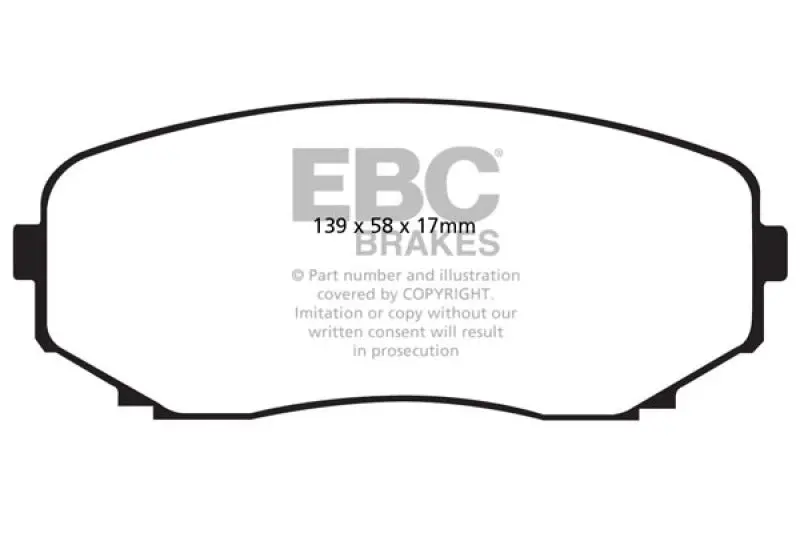 Ebc 11-14 Ford Edge 2.0 Turbo Ultimax2 Front Brake Pads 1