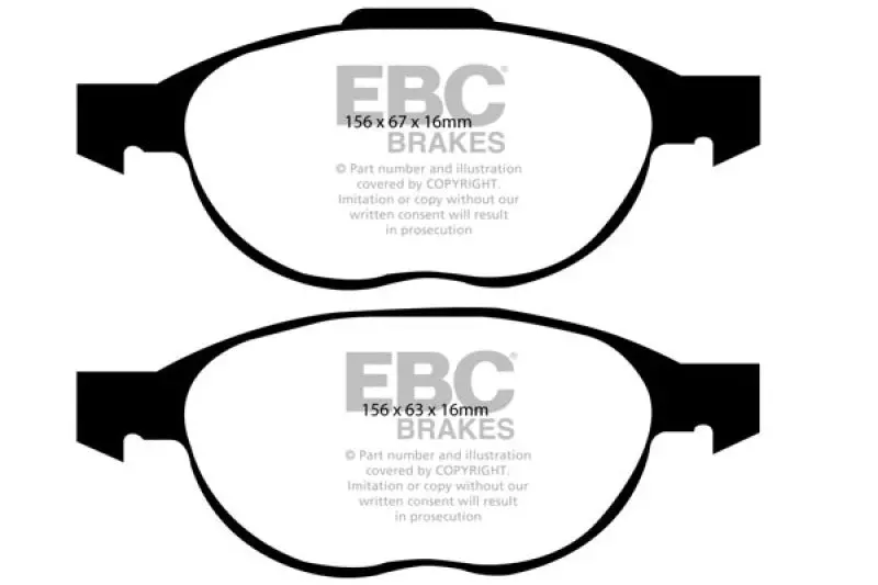 Ebc 12+ Ford C-Max 2.0 Hybrid Redstuff Front Brake Pads 1