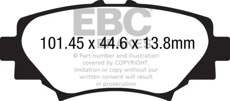 Ebc 14+ Mazda 3 2.0 (Japan Build) Ultimax2 Rear Brake Pads 2