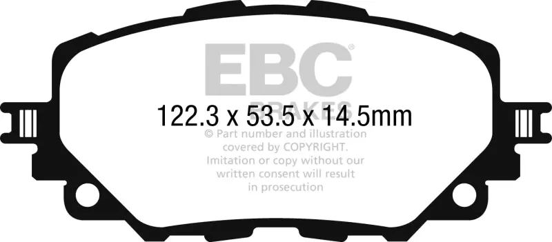 Ebc 2016+ Fiat 124 Spider 1.4L Turbo Ultimax2 Front Brake Pads 1