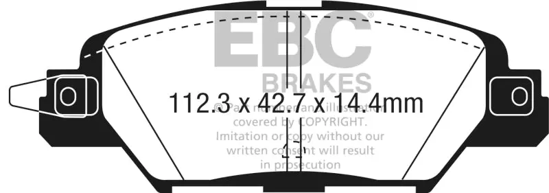 Ebc 2016 Mazda Cx-5 2.0L Yellowstuff Rear Brake Pads 1