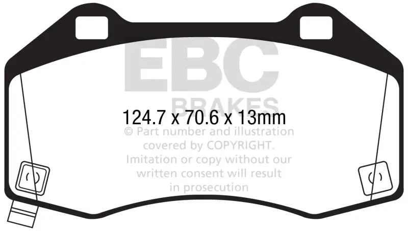 Ebc 2017+ Fiat 124 Spider 1.4L Turbo Abarth Ultimax2 Front Brake Pads 1