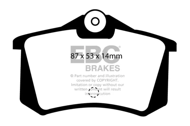 Ebc 91-93 Lancia Delta Integrale 2.0L Turbo Hf Evo 1 Yellowstuff Rear Brake Pads 2