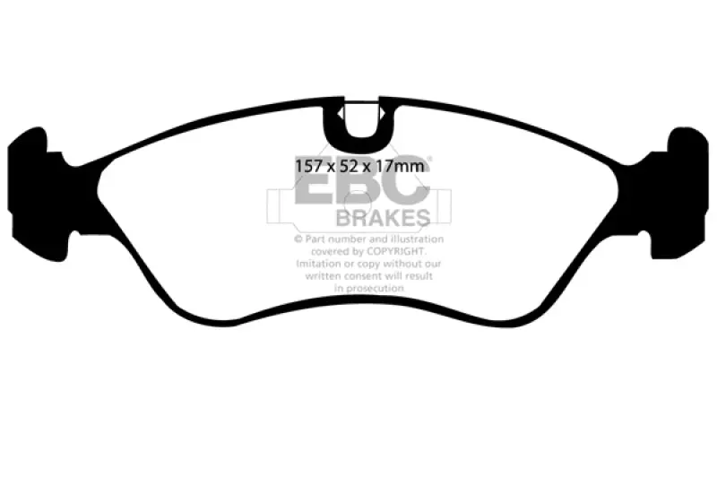 Ebc 91-95 Opel Astra 2.0 Redstuff Front Brake Pads 2