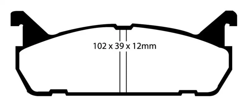Ebc 91-96 Ford Escort 1.8 Redstuff Rear Brake Pads 2
