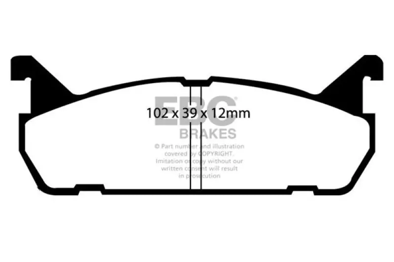 Ebc 91-96 Ford Escort 1.8 Yellowstuff Rear Brake Pads 1