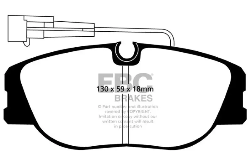 Ebc 92-98 Alfa Romeo 155 2.0 Turbo Yellowstuff Front Brake Pads 2
