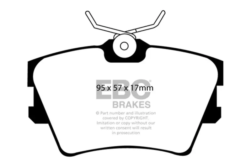 Ebc 96-98 Volkswagen Eurovan 2.5 Vented Rotors Greenstuff Rear Brake Pads 2