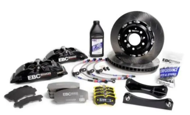 Ebc Racing 00-07 Bmw M3 (E46) Black Apollo-4 Calipers 355Mm Rotors Front Big Brake Kit 1