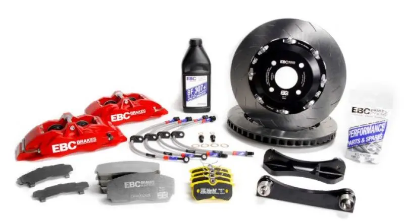 Ebc Racing 00-07 Bmw M3 (E46) Red Apollo-4 Calipers 355Mm Rotors Front Big Brake Kit 1
