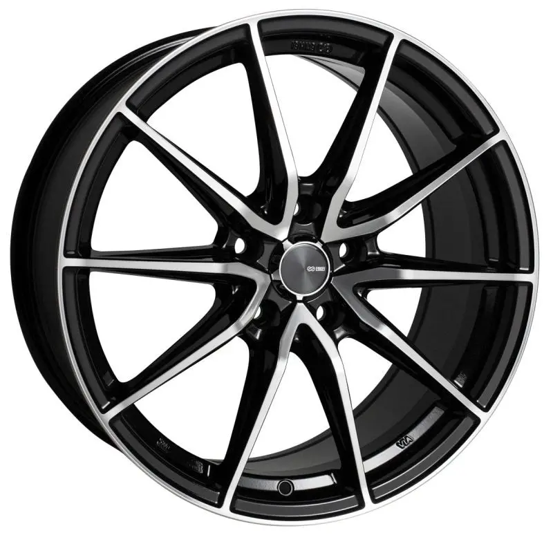 Enkei Draco 18X8 5X100 45Mm Offset 72.6Mm Bore Black Machined Wheel 1