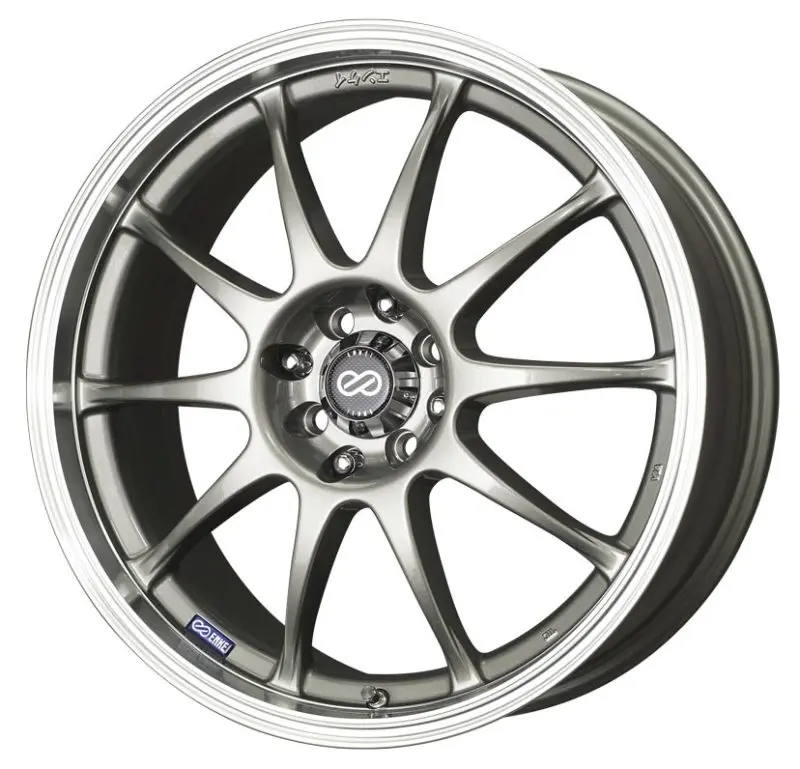 Enkei J10 18X7.5 5X112/114.3 38Mm Offset 72.6Mm Bore Dia Silver W/ Machined Lip Wheel 1
