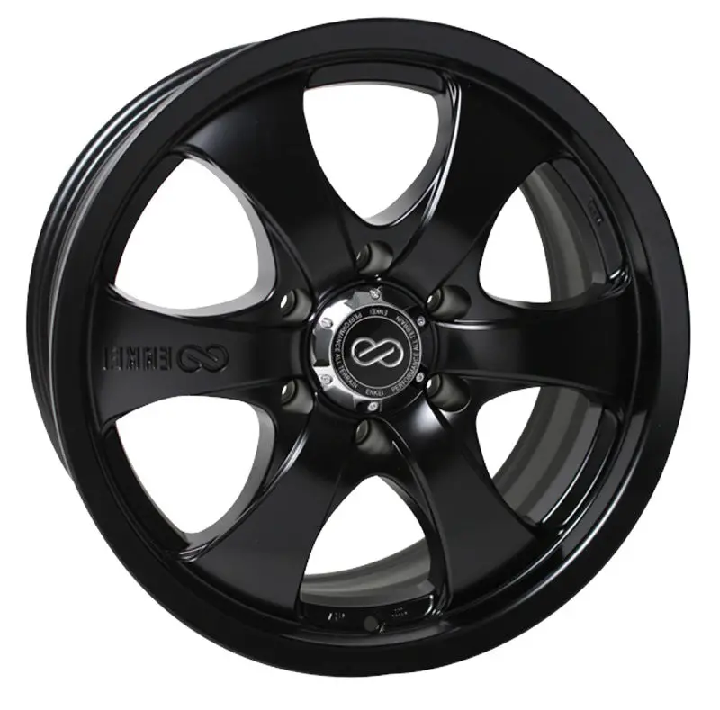 Enkei M6 Universal Truck & Suv 17X8 35Mm Offset 6X139.7 Bolt Pattern 78Mm Bore Black Wheel 1
